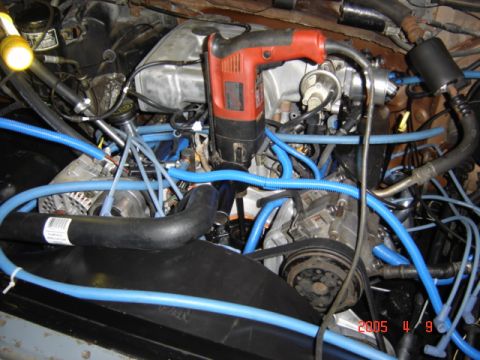 1990 Ford Bronco - Priming engine for the last time before initial startup.