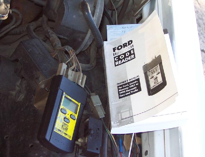 Ford code reader tool and owner's manual for 1981-1993 Ford, Lincoln, Mercury cars and trucks