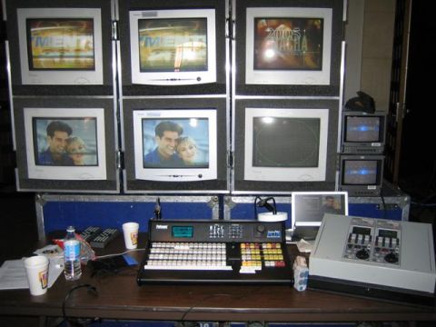 1994 Ford Bronco - Video production equipment setup with multiple monitors and a control console is visible.