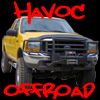 1993 Ford Bronco - Front view of a yellow Ford F-Series truck modified for off-road use.