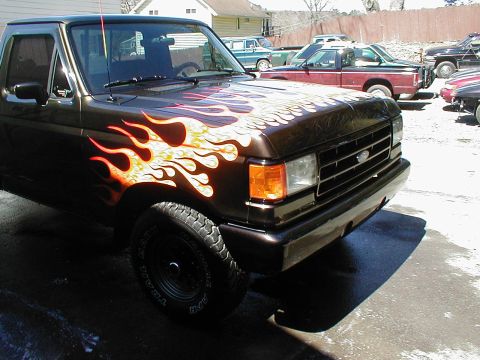 1991 Ford F-150 - F-150 FLAMES IN THE SUN TRUCK CHANGES COLOR