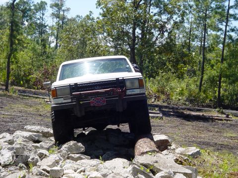 1989 Ford Bronco - This 1989 Ford Bronco tackles a rocky trail during an off-road event.