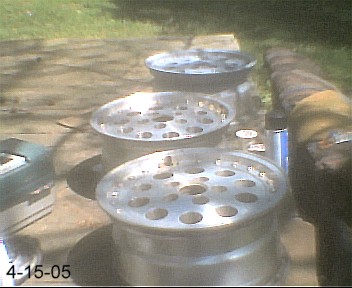 1988 Jeep Cherokee - '88 Cherokee Wheels of mine getting prepped for primer and paint.