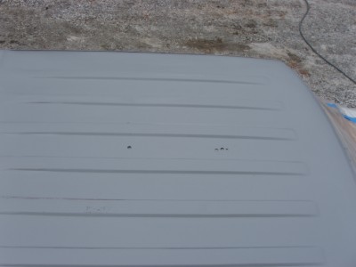 1995 Ford C-350 (Centurion Conversions) - The primer sprayed and ready to be sanded before spraying the color.