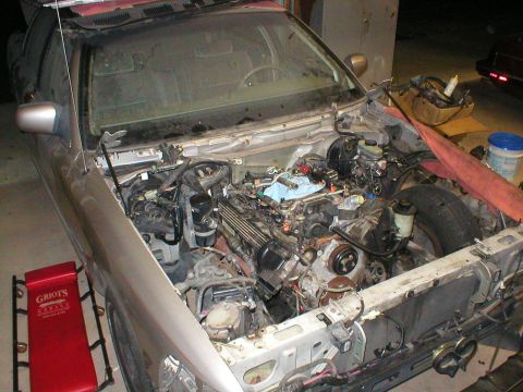 1994 Ford Crown Victoria - It's FINALLY back in. I still have to replace 2 connectors that the junkyard destroyed & figure out a bracket for the engine cover, but it'…