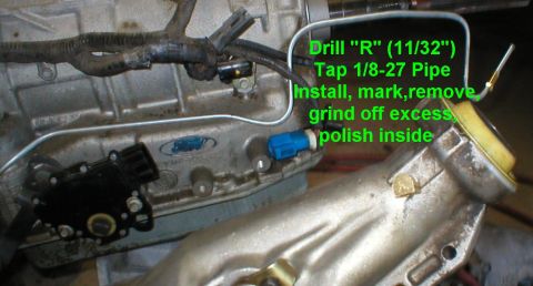 1994 Ford Crown Victoria - After drilling, tapping, grinding, & sanding, I rinsed the tailhousing thoroughly with carb cleaner to remove any residue. The threaded tip…