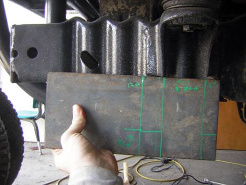 1995 Ford Bronco - Mocking up accordian frame bracket