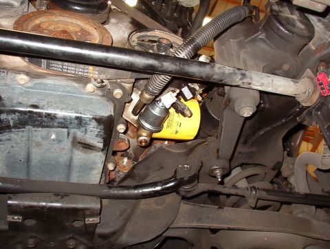 1994 Ford Crown Victoria - I swapped in the older style oil pressure sender, but I still have to change the connector.