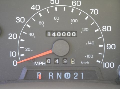 2000 Ford Excursion - Pulled out of the garage today, happened to have the camera with me, and the odometer was on exactly 140,000 miles. What are the odds?