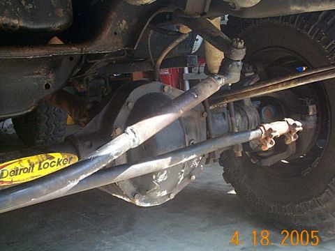 1986 Ford Bronco - Close-up view of a Detroit Locker differential installed on a vehicle's axle.