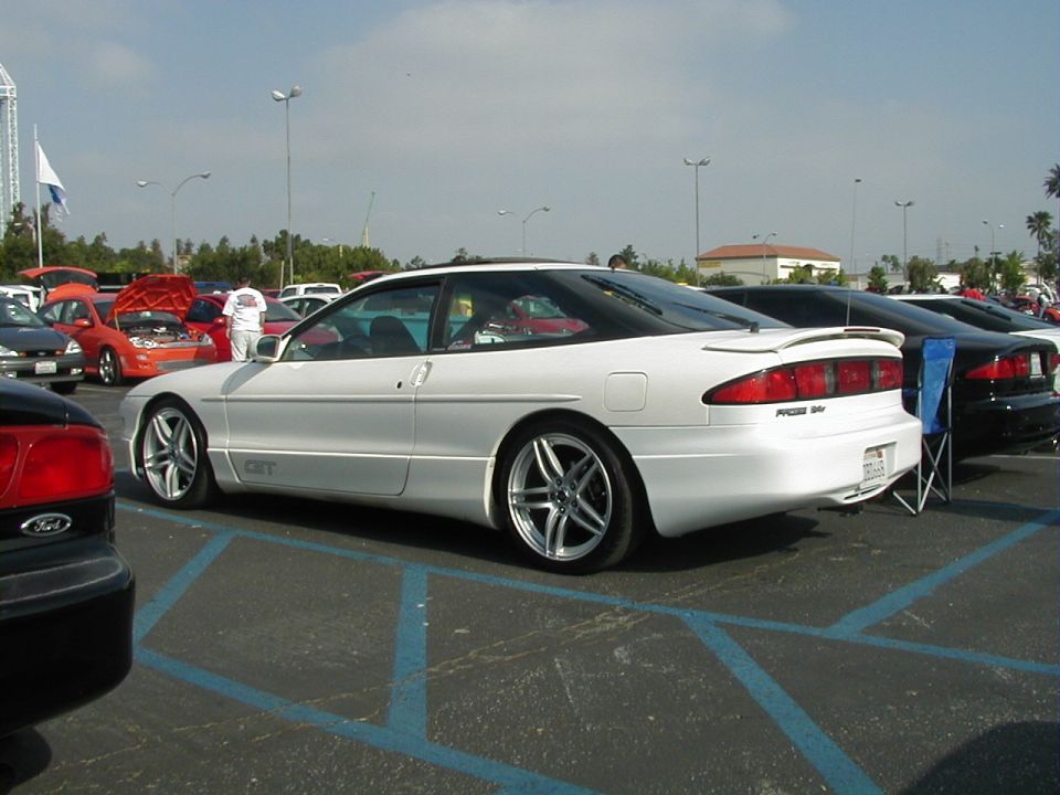 White 1993 Ford Probe GT parked in a lot with other cars