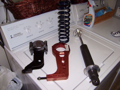 1971 Ford Mustang - first and second trailing arm mounts. Notice the warning label on the aluminum ones. CA says you will get cancer from it....
