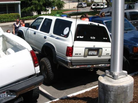 1993 Toyota 4Runner - my Runner up on a tractor tire...