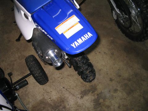 1991 Ford Bronco - TTR 125L billet 6061 exhaust tip - wife's bike
