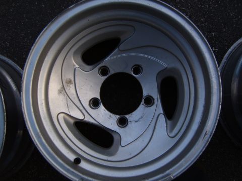 1993 Ford Bronco - This is a close-up of a single silver alloy wheel, not a 1993 Ford Bronco.