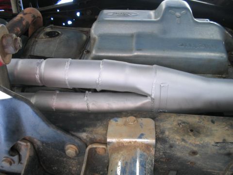 1991 Ford Bronco - 2.5" dual to 3" Flowmaster Y pipe welded in