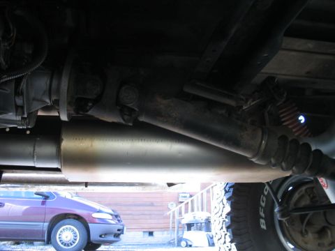 1991 Ford Bronco - another shot of Flowmaster 70, already discolored a little from wheelin' in the mud