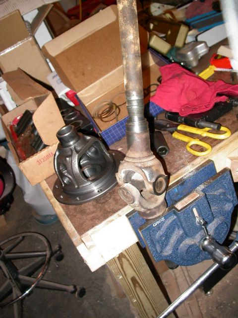 1990 Ford Bronco - Success! After a few taps it was round enough again to accept the axle shaft. Nice. And cheap.