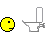 1968 Ford Mustang - A humorous scene depicting a smiley face in close proximity to a toilet.