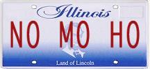1991 Ford Bronco - Illinois license plate displays the custom text NO MO HO.