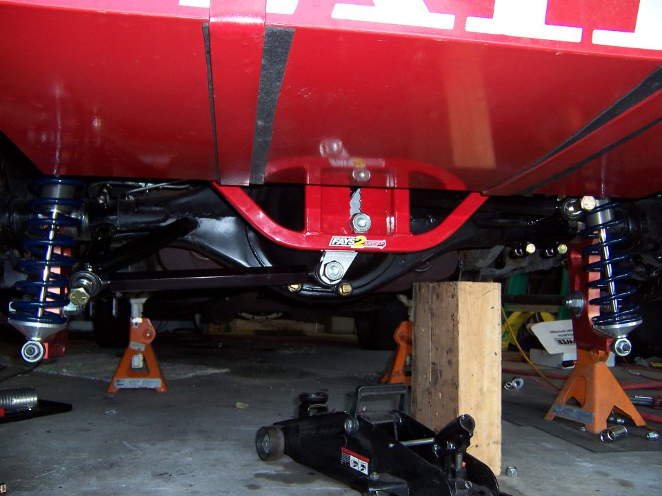 mocked up from the rear