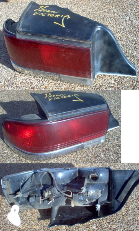 1994 Ford Crown Victoria - SOLD Left Taillight from 95 Crown Vic. Hole for strobe taped over. Yellow paint comes off with brake cleaner. No cracks.