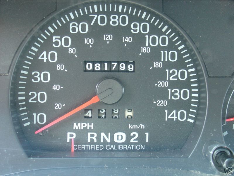Speedometer shows 81,799 miles, with a red needle pointing to 0 MPH
