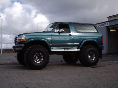 1996 Ford Bronco - Modified 1996 Ford Bronco with custom suspension and oversized tires.