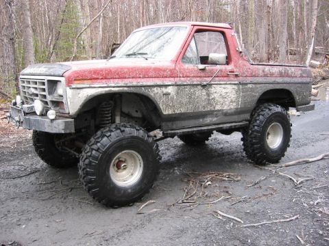 1985 Ford Bronco - The Bronco posing after the Deep Beaver Pond Water hole.