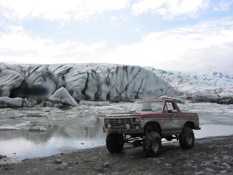 1985 Ford Bronco - Bronco Posing at the Glacier