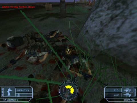 1988 Ford Bronco - A battlefield scene depicts fallen soldiers amidst debris and foliage.