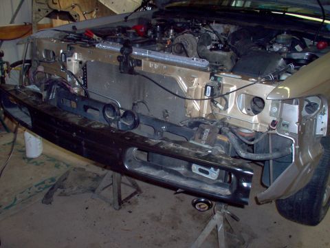 1994 Ford Crown Victoria - The new core support, almost ready to have the grille & bumper reinstalled.