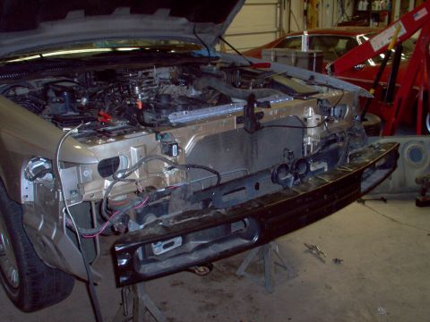 1994 Ford Crown Victoria - The new core support, almost ready to have the grille & bumper reinstalled.