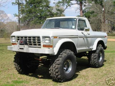 1978 Ford Bronco - This lifted 1978 Ford Bronco is equipped with oversized tires and a front-mounted winch for off-road adventures.