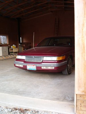 1992 Mercury Grand Marquis - April 17, 2005 The Marquis parked in the new barn for inspection
