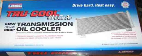 1988 Ford Bronco - The box displays a transmission oil cooler and text about its features and benefits.