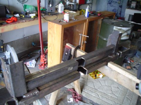 1981 Ford Bronco - shots of about how its going to fit together, the 2.5x2.5 is going to be at the end of the bracket when its done