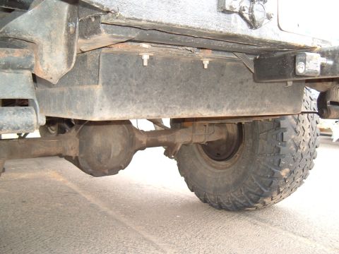 1989 Ford Bronco - This photo shows the rear axle and fuel tank assembly of a vehicle, not a 1989 Ford Bronco.