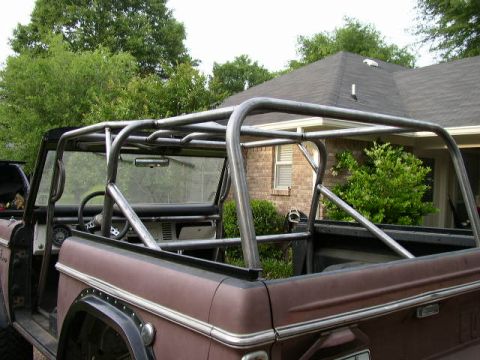 1995 Ford Bronco - Custom roll cage installed in a Ford Bronco, likely from the 1978 model year.