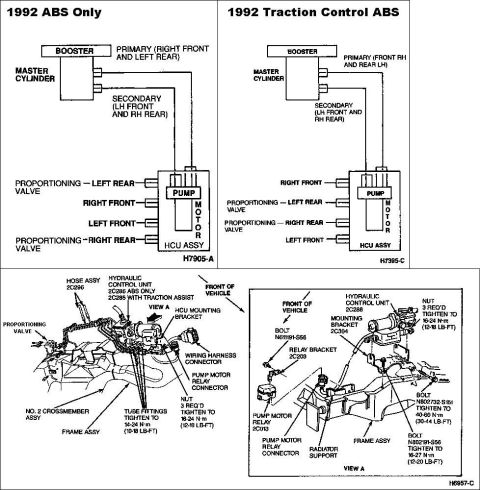 1994 Ford Crown Victoria - ABS Schematic 1992