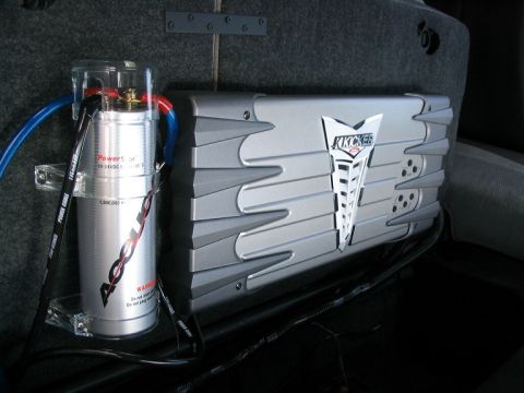 1999 Ford Taurus - Kicker KX700.5 amp - 5 channel, with class D sub driver.. and Accucap capacitor