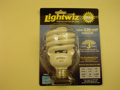 1998 Ford Crown Victoria - This is a 30 watt CF bulb which puts out the output of a 130 watt light bulb. As you can see on the package it has a light output of 2050 l…