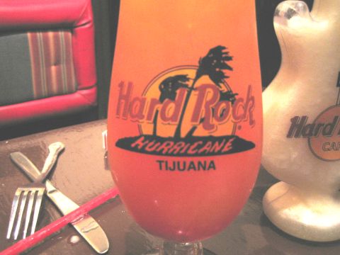 1985 Ford Mustang - Hard Rock Cafe Hurricane drink from Tijuana, Mexico.