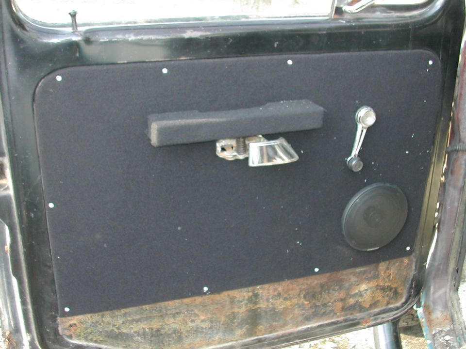New Drivers side Door Panel.  Still need to recreate bottom door pocket.