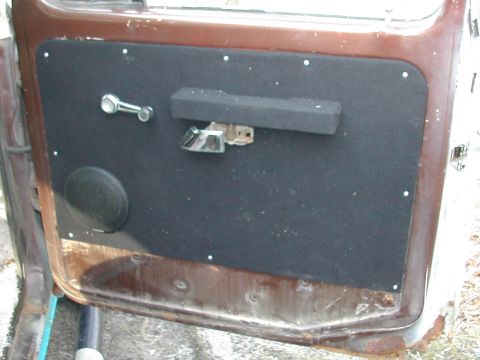 1979 Ford Bronco - New Passenger side Door Panel. Still need to recreate bottom door pocket.