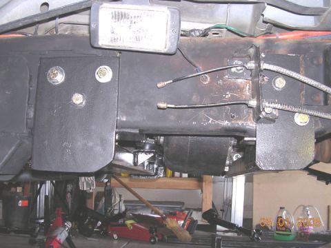 1994 Ford Bronco - I ended up keeping the e brake bracket in the stock position (except for 3/8" off the frame noe for the bracket) and rerouted the rear e br…