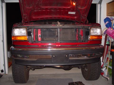 1994 Ford Bronco - The grille comes off easy enough