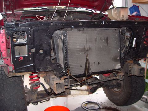 1994 Ford Bronco - If your going to do this... verify that the new core supprt has the radiator support brackets allready attatched. I didn't notice until I h…