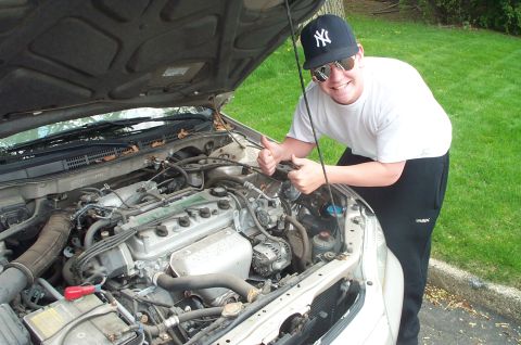 1999 Ford Crown Victoria - My friend and his dad's honda. Dunno we took a break lol