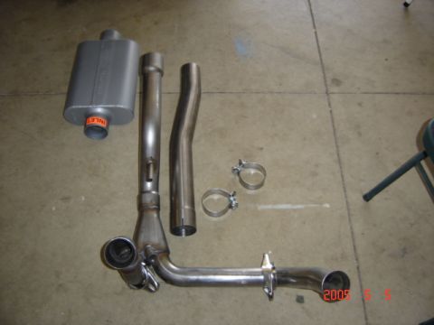 1990 Ford Bronco - This is the Bassani y-pipe for a 302(they sent me the wrong one initially) and my Flowmaster series 40 muffler (sounds great BTW). The 302…